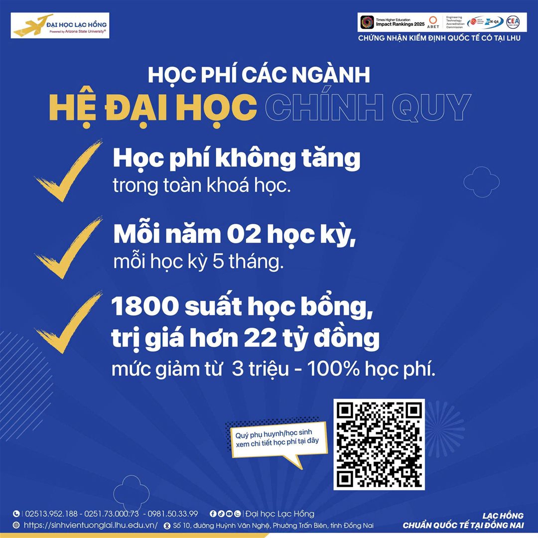 Cam kết học phí ổn định, đồng hành đến ngày tốt nghiệp